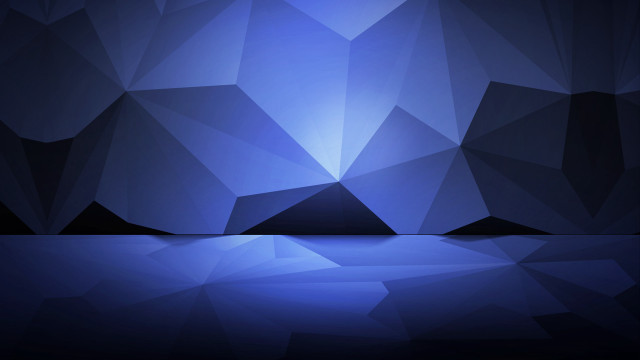 Blue abstract lowpoly reflection geometric free wallpaper for desktop - medium preview image