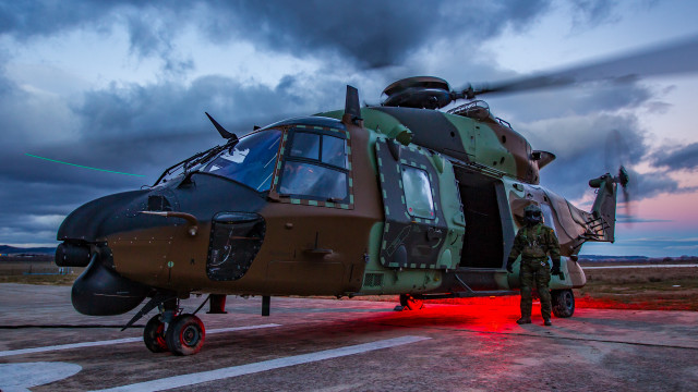 Helicopter redlight man pilo clouds free wallpaper for desktop - medium preview image