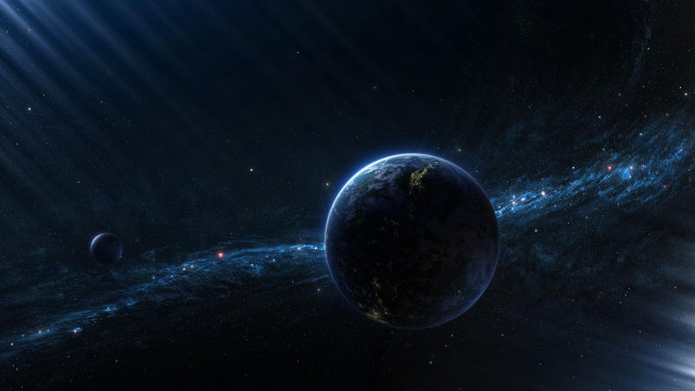 Blue planet star bright light free wallpaper for desktop - medium preview image