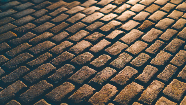 Brick road light shining textured free wallpaper for desktop - medium preview image