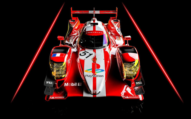 Red white race car red free wallpaper for desktop - medium preview image