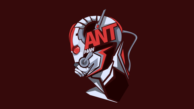 Red mask ant robot vector free wallpaper for desktop - medium preview image