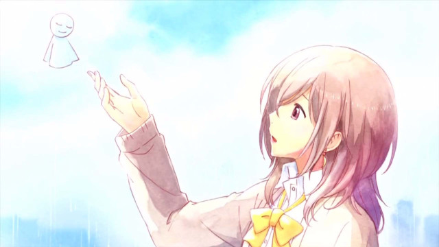 Woman glass paperdoll sky clouds free wallpaper for desktop - medium preview image