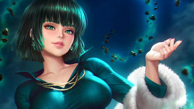 Woman green dress white object free wallpaper for desktop - medium preview image