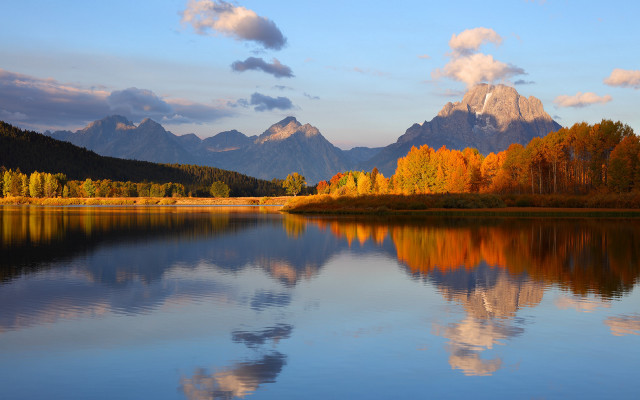 Lake mountains trees sky reflection #6 free wallpaper for desktop - medium preview image