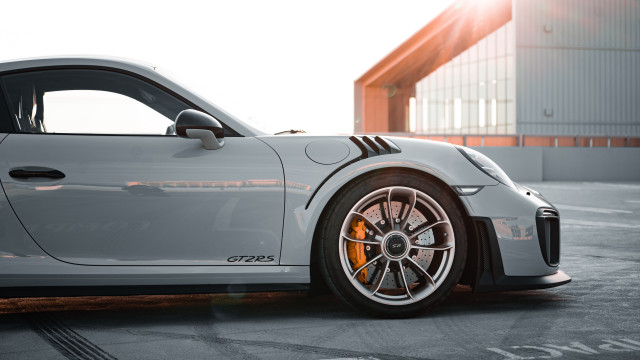 White sports car parking lot #31 free wallpaper for desktop - medium preview image