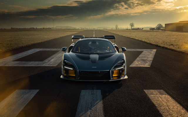 Sports car sunset road beach free wallpaper for desktop - medium preview image