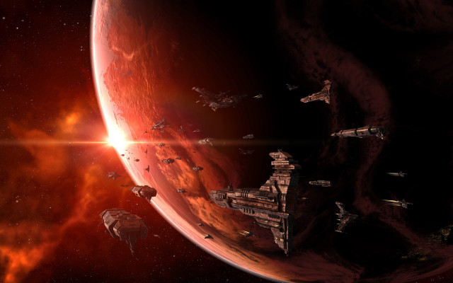 Red planet space station red free wallpaper for desktop - medium preview image