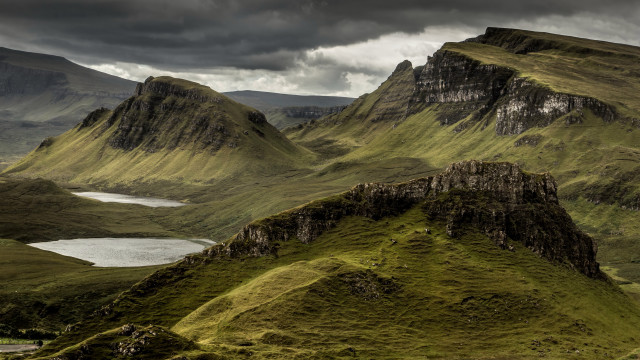 Mountain lake cloudy sky forest #2 free wallpaper for desktop - medium preview image