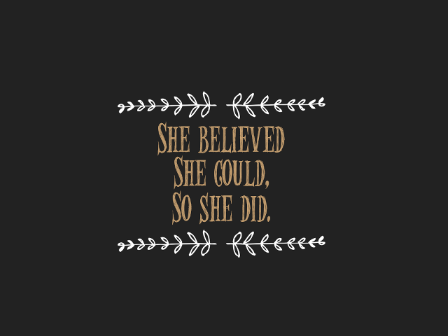 She believed she could black free wallpaper for desktop - medium preview image