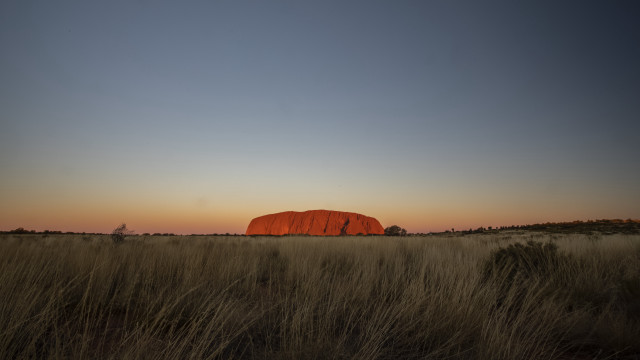 Large rock field sunset australian free wallpaper for desktop - medium preview image