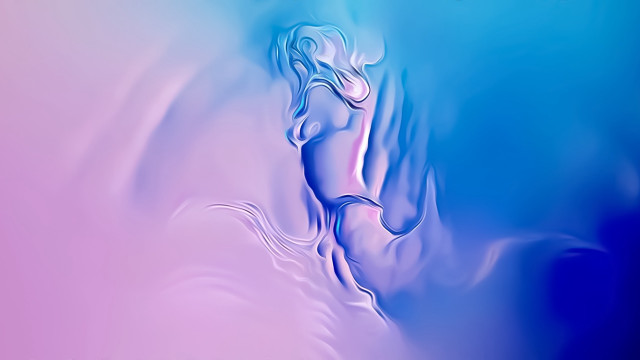Blue pink background woman vaporwave free wallpaper for desktop - medium preview image