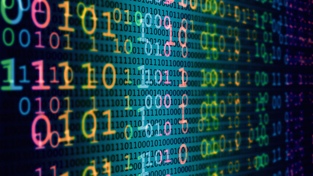 Cybernetic ASCII beeple rendering girl free wallpaper for desktop - medium preview image