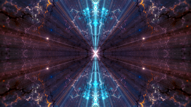 Holographic mandelbrot cityscape fireworks aurora free wallpaper for desktop - medium preview image