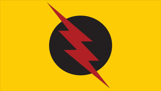Yellow red poster lightning bauhaus free wallpaper for desktop - medium preview image