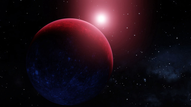 Red blue planet stars brightlight free wallpaper for desktop - medium preview image