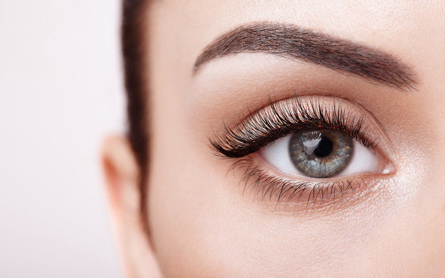 Woman eye long lashes brown free wallpaper for desktop - medium preview image