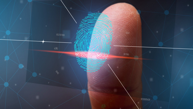 Fingerprint red line screen umbrella free wallpaper for desktop - medium preview image