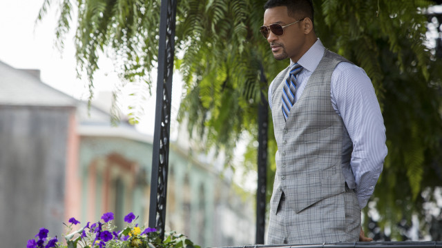 Man suit tie flower building free wallpaper for desktop - medium preview image