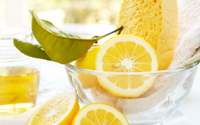 Glass bowl sliced lemons tea free wallpaper for desktop - medium preview image