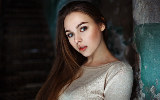 Elina karimova green blue wall free wallpaper for desktop - medium preview image