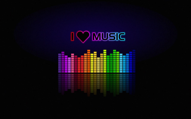 Colorful equalizer love music rainbow free wallpaper for desktop - medium preview image