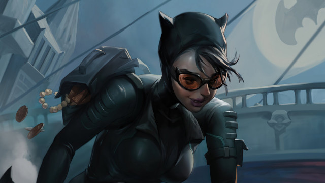 Catwoman batman animated gun artgerm free wallpaper for desktop - medium preview image