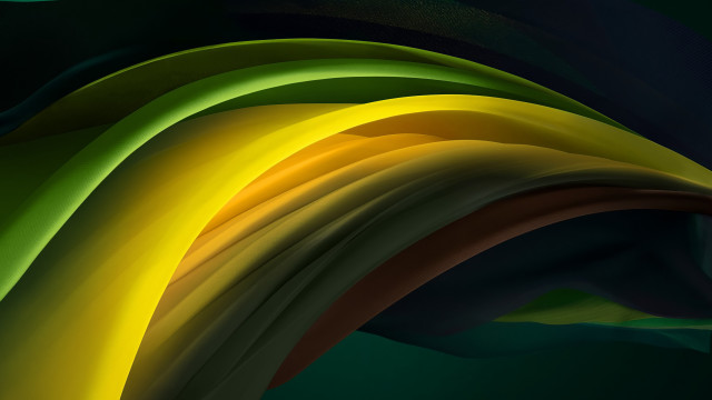 Colorful abstract wave green yellow free wallpaper for desktop - medium preview image