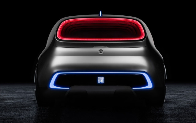 Futuristic car red back blue free wallpaper for desktop - medium preview image