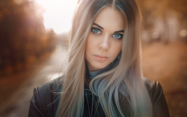 Woman blueeyes park portrait anka free wallpaper for desktop - medium preview image