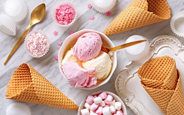 Ice cream candy spoon rococo free wallpaper for desktop - medium preview image