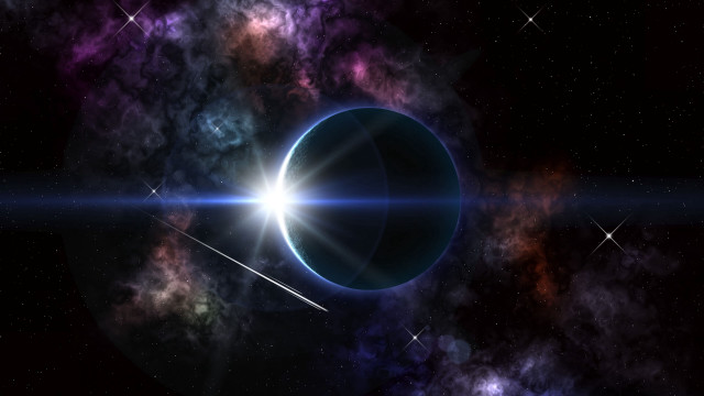 Bright star black hole space free wallpaper for desktop - medium preview image