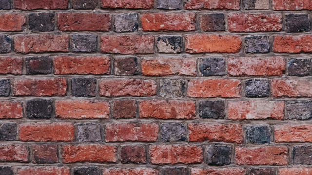 Brick wall red black clock free wallpaper for desktop - medium preview image