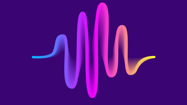 Colorful soundwave purple background blue free wallpaper for desktop - medium preview image