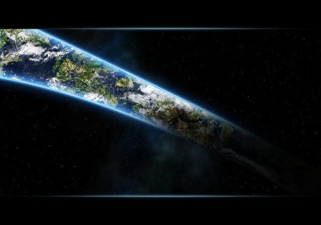 Earth view space bright light free wallpaper for desktop - medium preview image