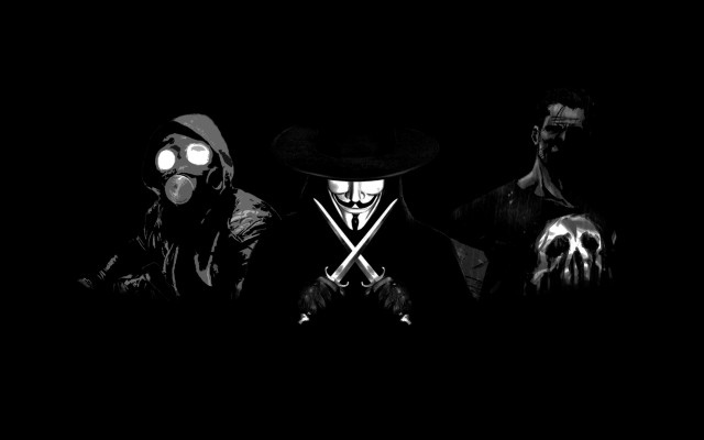 Gas masks skull knife black free wallpaper for desktop - medium preview image