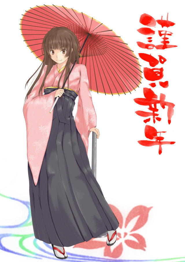 Woman umbrella flower cherry blossoms free wallpaper for mobile - medium preview image