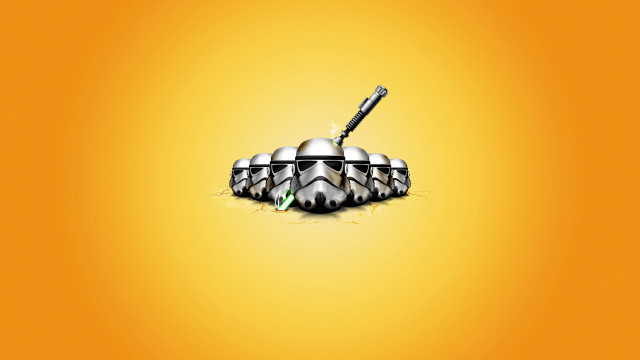 Yellow black white parody starwars free wallpaper for desktop - medium preview image