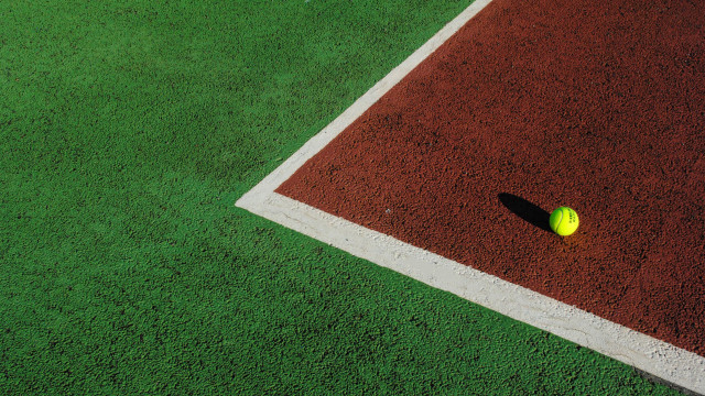 Tennis ball shadow racket court free wallpaper for desktop - medium preview image