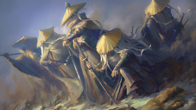 Umbrella group mountain fantasy magic free wallpaper for desktop - medium preview image