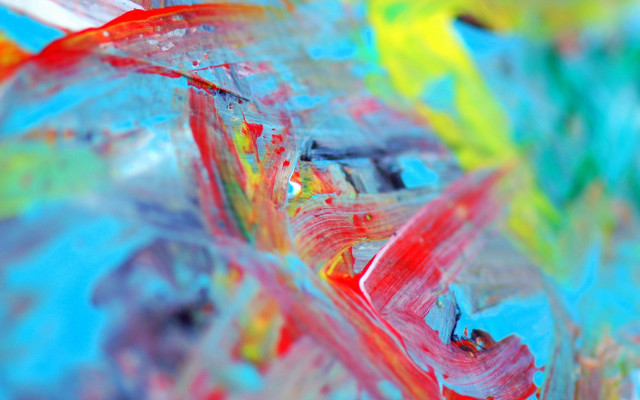 Colorful abstract painting blurry bokeh free wallpaper for desktop - medium preview image