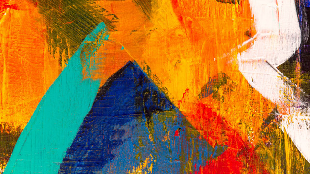 Abstract colorful geometric autumn fire free wallpaper for desktop - medium preview image