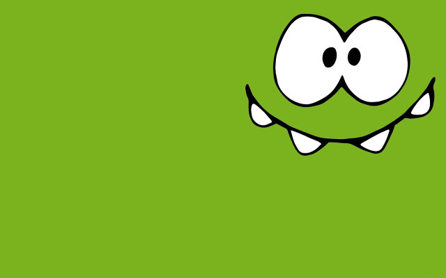 Cartoon face green background gradient free wallpaper for desktop - medium preview image