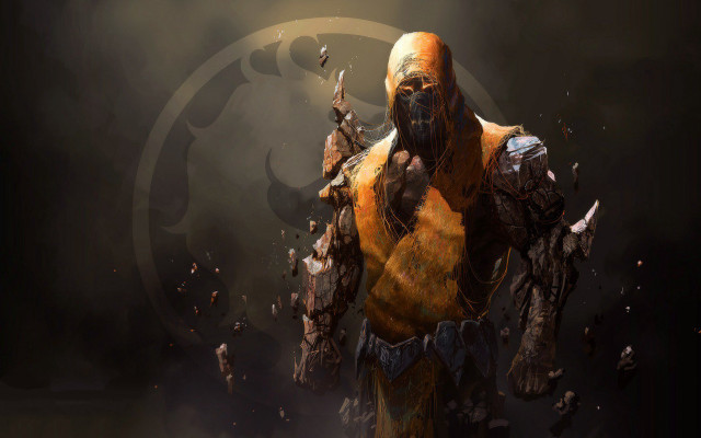 Yellow warrior debris sword shock free wallpaper for desktop - medium preview image