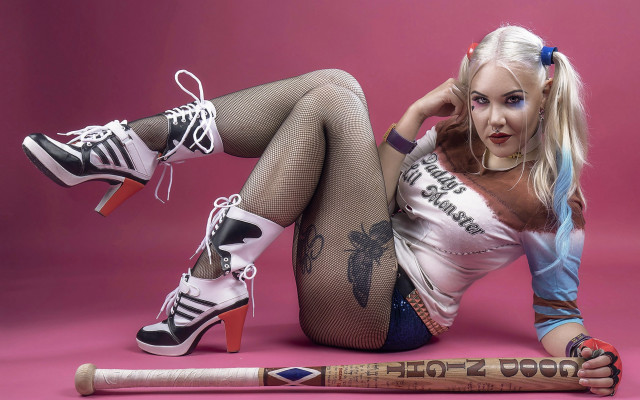 Woman tattoo baseball bat feminist free wallpaper for desktop - medium preview image
