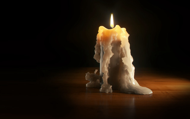 Candle table black background white free wallpaper for desktop - medium preview image
