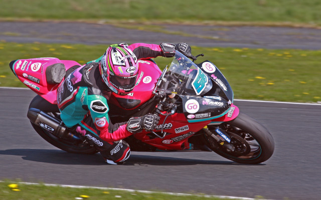 Motorcycle race track leaning helmet free wallpaper for desktop - medium preview image