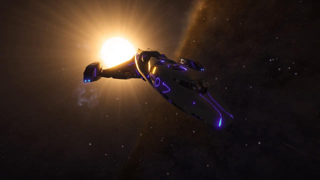 Space ship sky sun stars free wallpaper for desktop - medium preview image