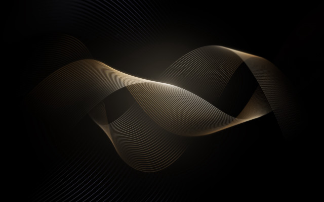 Black gold abstract wavy curves #2 free wallpaper for desktop - medium preview image