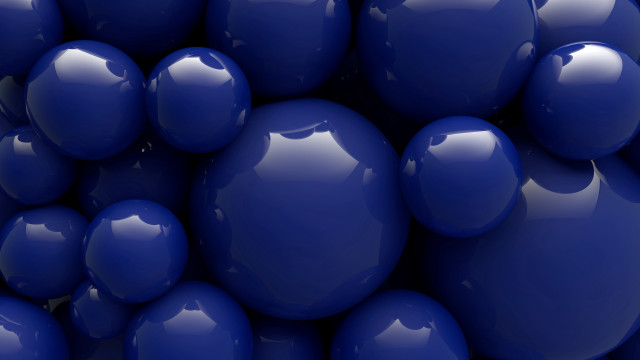 Blue balls stacked black white free wallpaper for desktop - medium preview image
